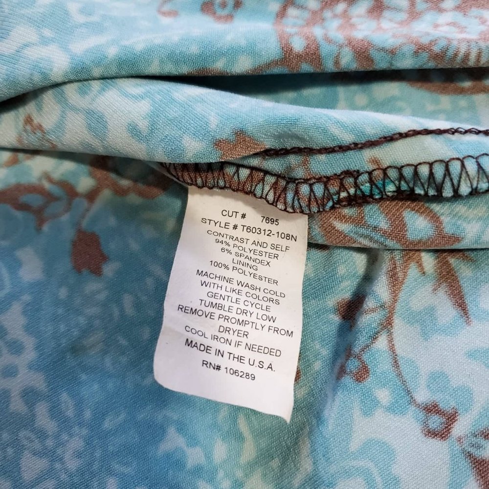 Turquoise and brown halter dress 🧿 - Picture 5 of 6